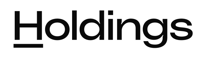 Holdings logo — dark on light background